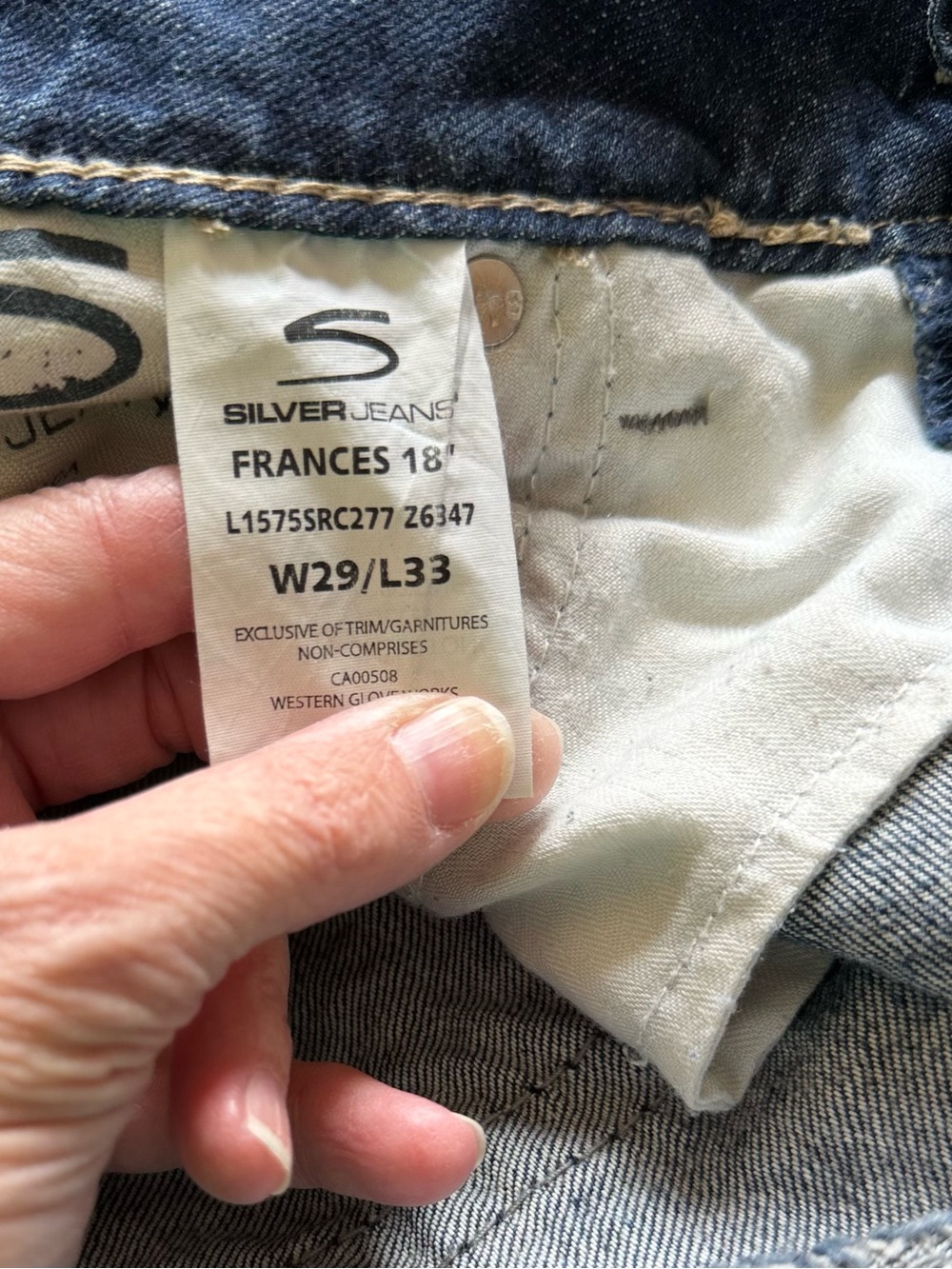 Silver jeans Frances 18" 29x33 - Picture 9 of 11